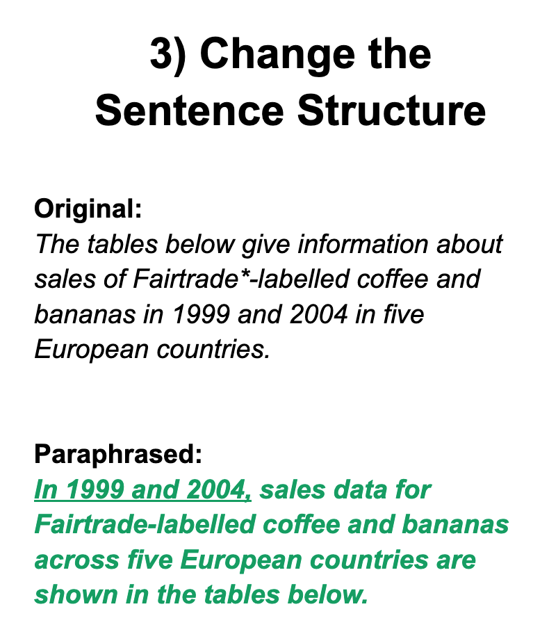 Change the Sentence Structure