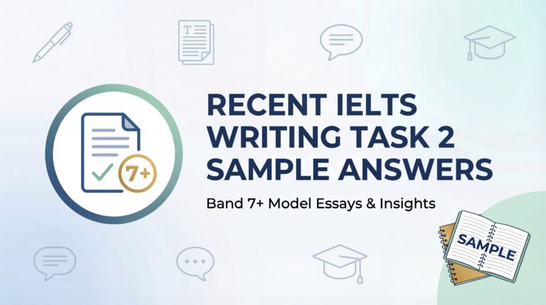 Recent IELTS Writing Samples